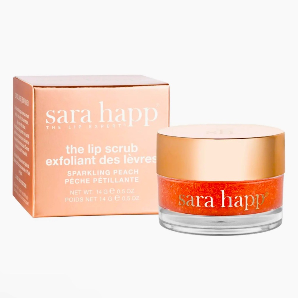 Brand new never opened Sara Happ the lip expert Lip Scrub in Sparkling Peach